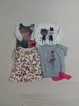 Set 4 t-shirts bambina età 1/½-2 anni