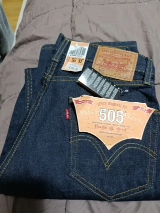 Pantalón Levi's 505 Talla 30/32 Azul Nuevo