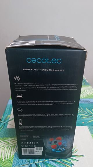 Batidora de vaso Power Black Titanium 1800MAX Inox