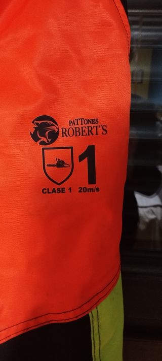 Pantalón Forestal Hombre Negro Naranja