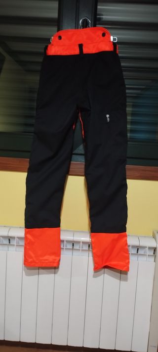 Pantalón Forestal Hombre Negro Naranja