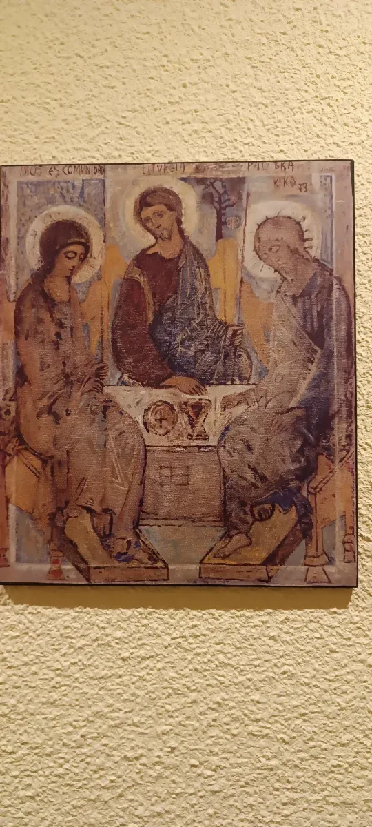 Cuadro Tríptico La Trinidad Madera