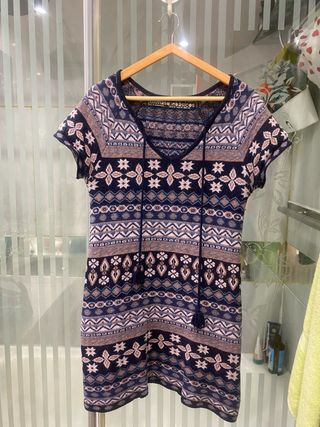 Vestido Zara M estampado invernal