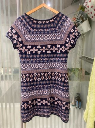 Vestido Zara M estampado invernal