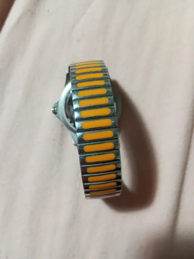 Reloj Calypso Pulsera Naranja y Plata