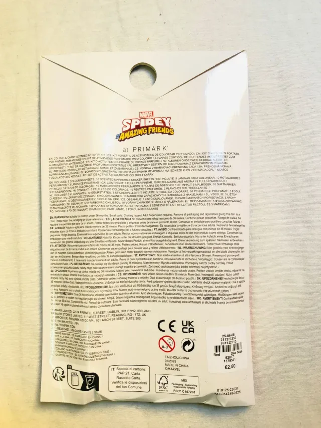 Set Colorear Spiderman: 5 Láminas, 10 Rotuladores