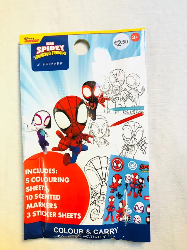 Set Colorear Spiderman: 5 Láminas, 10 Rotuladores