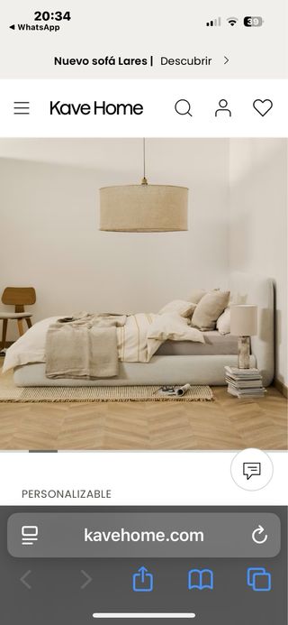 Cama Martina chenilla crudo a estrenar