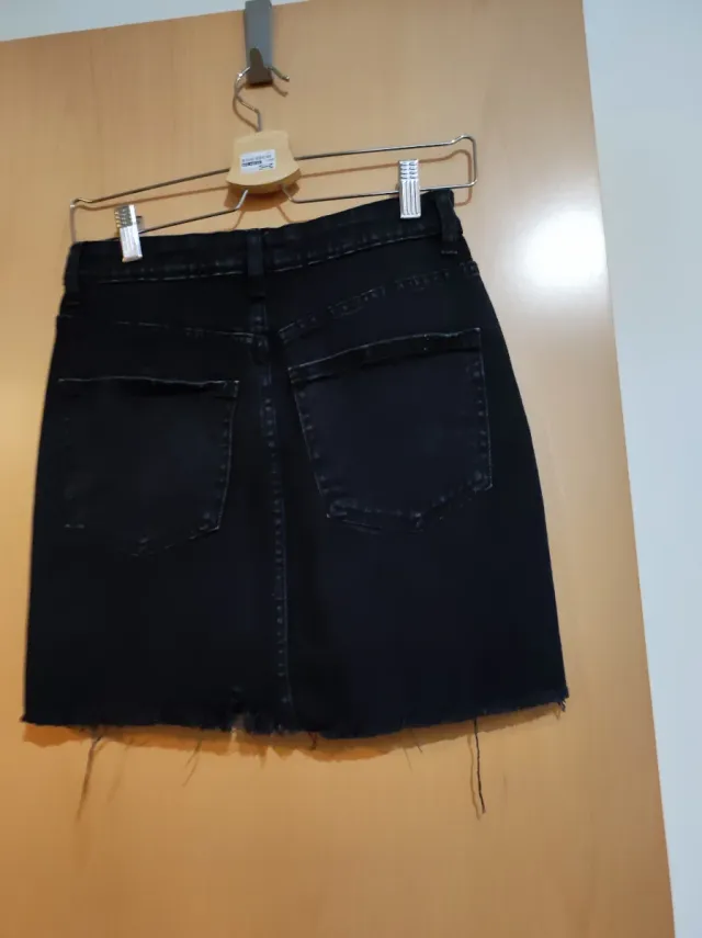 Falda vaquera negra