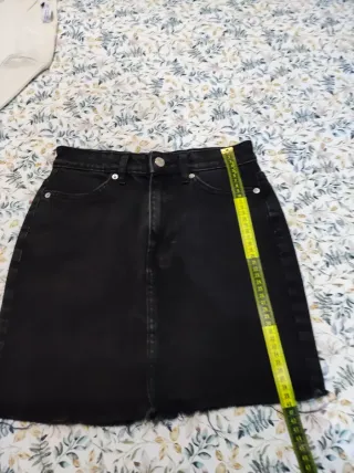Falda vaquera negra