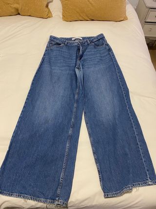 Pantalón vaquero ancho azul