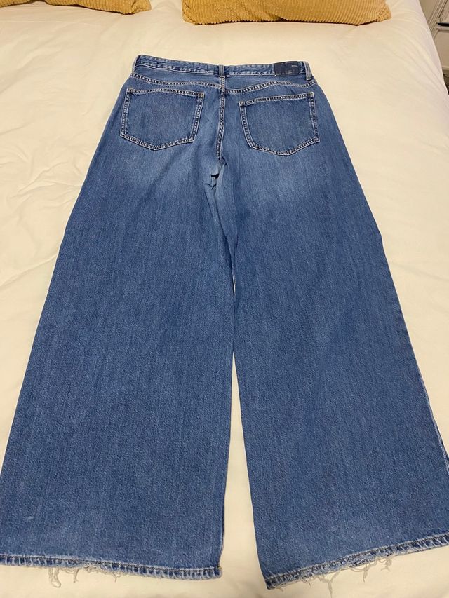 Pantalón vaquero ancho azul