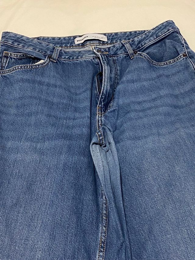 Pantalón vaquero ancho azul