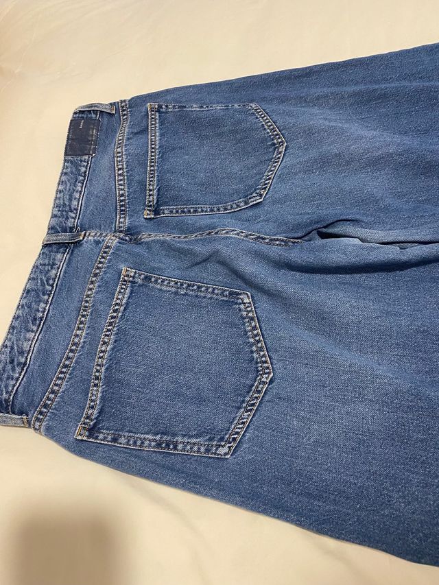 Pantalón vaquero ancho azul