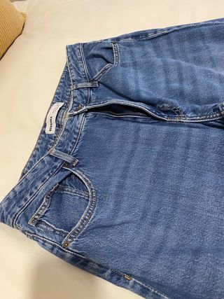 Pantalón vaquero ancho azul