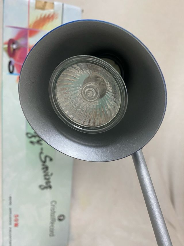 Lámpara Escritorio CristalRecord Azul/Plata 50W