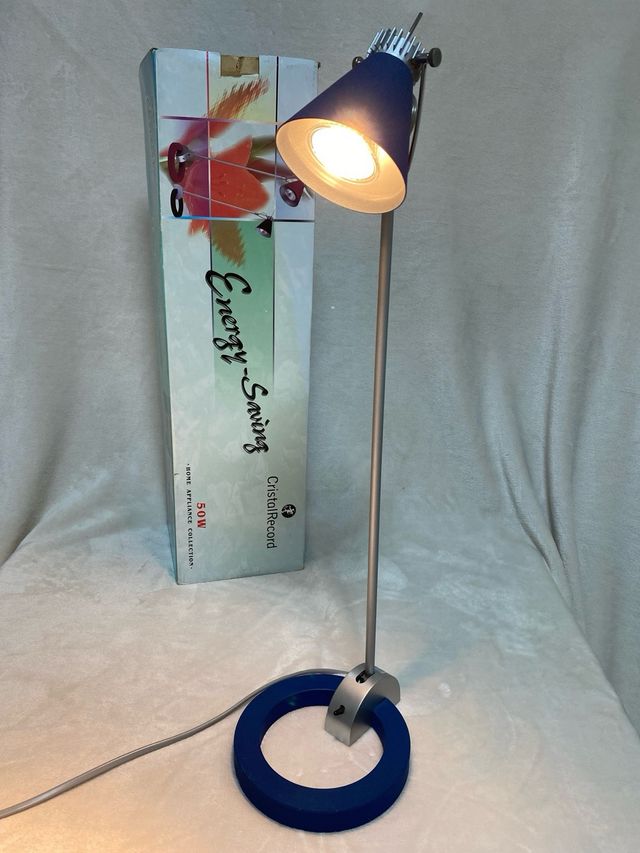 Lámpara Escritorio CristalRecord Azul/Plata 50W