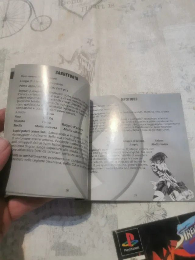 Manuali PS1 X-Men Mutant Academy e Street Fighter