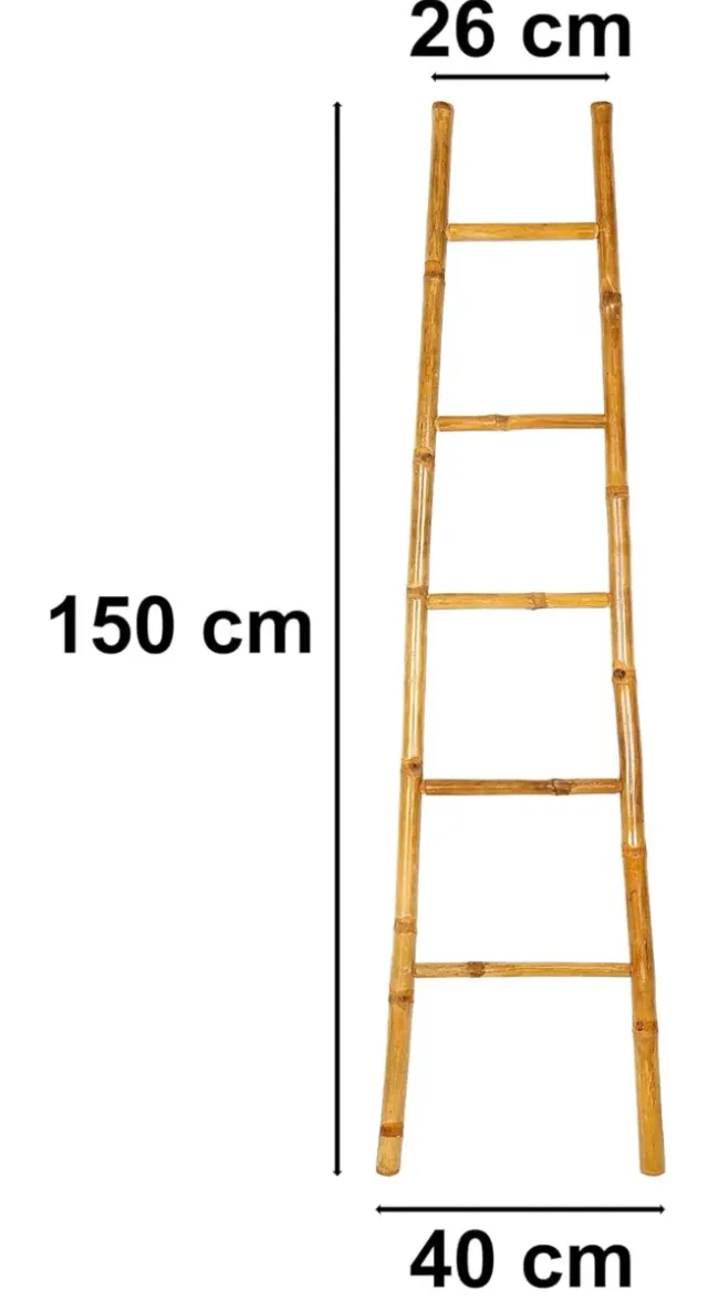 Escalera de bambú para toallas