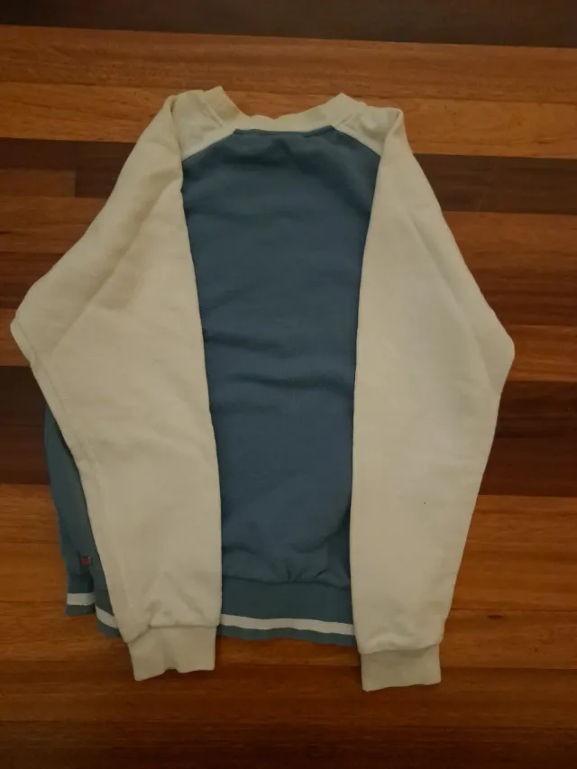 Sudadera Vintage Puma verde azulado y Blanca