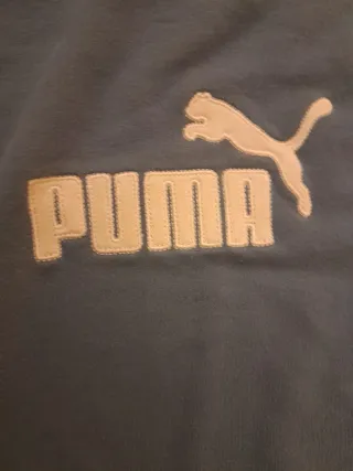 Sudadera Vintage Puma verde azulado y Blanca