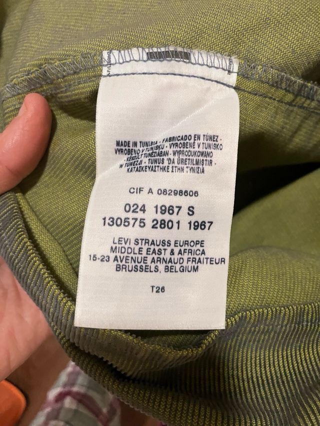 Vestido Levi's Pana Verde Atornasolado