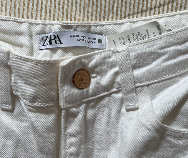 Zara Jeans Blancos Talla 38