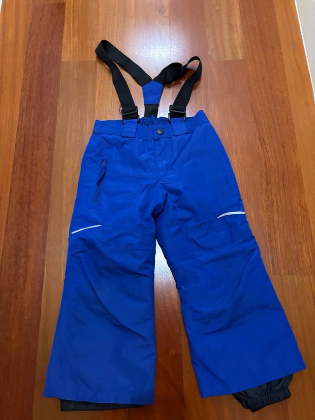 Pantalón de ski niño azul con tirantes Talla 2-4 a