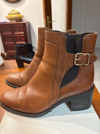 Botines piel Alpe mujer marrones