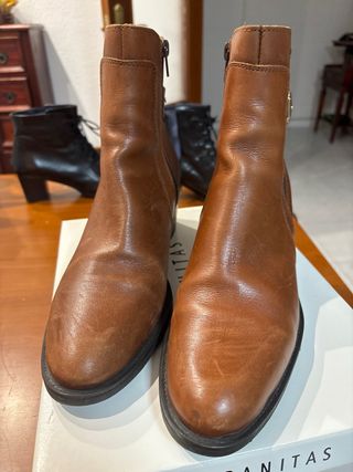 Botines piel Alpe mujer marrones