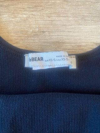 Pull&Bear Top Negro Mujer