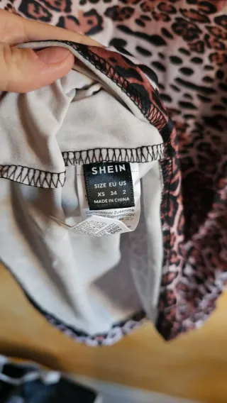 Vestito lungo leopardato taglia XS, nuovo