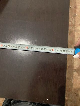 Mueble TV madera y cristal marrón