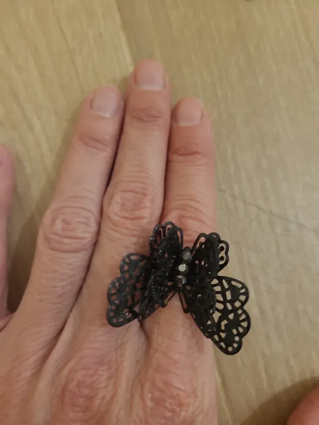 Pendientes y Anillo Bijou Brigitte Negro