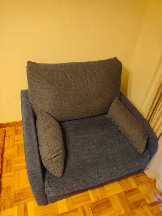 Sofá Cama Gris Tela