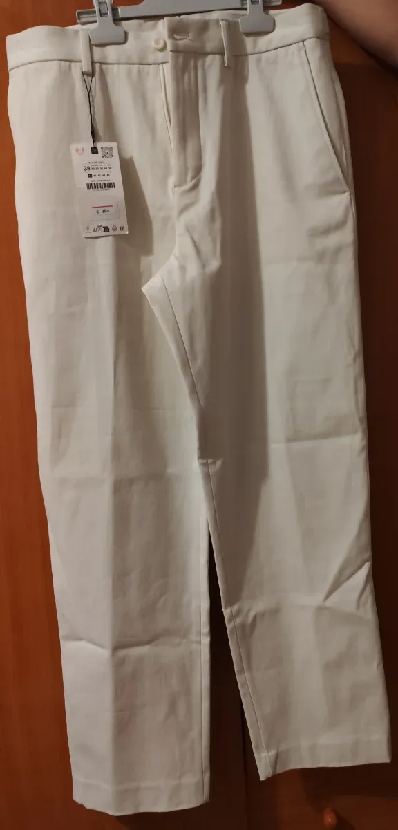 Pantalón Zara Blanco Talla 38