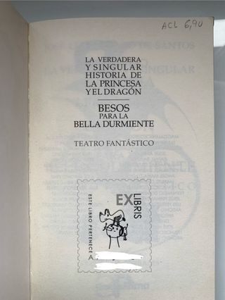Libro de lectura “La princesa y el dragón”