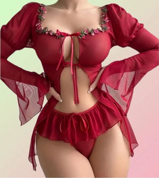 Conjunto Lencería Sexy Rojo