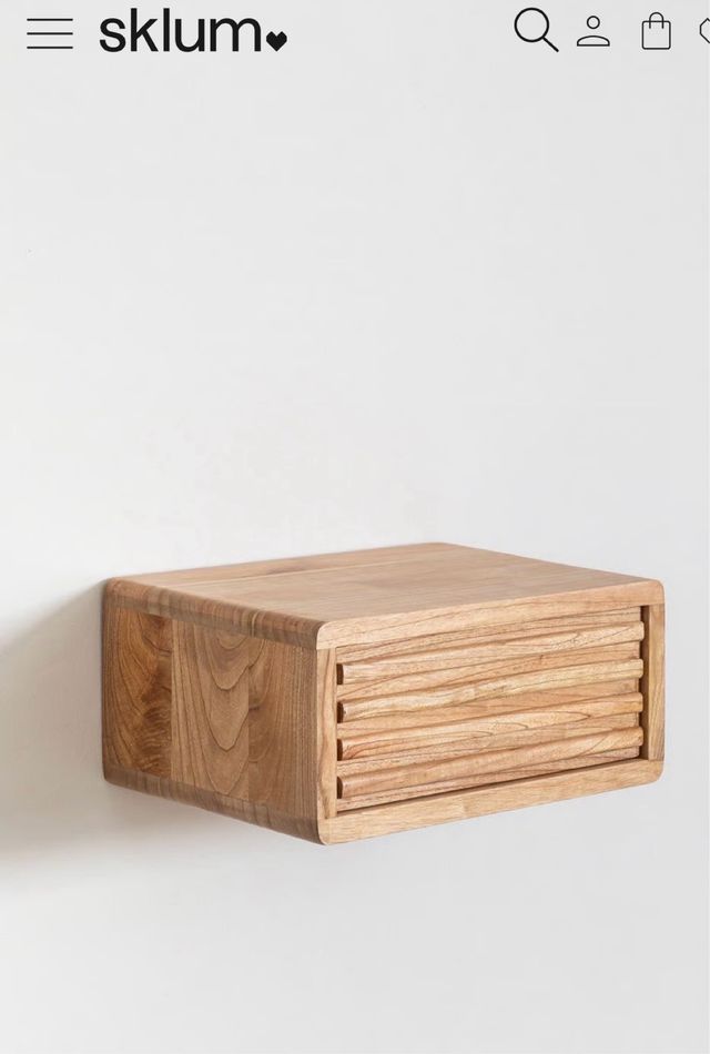 Pack 2 Mesitas Noche Flotantes Madera