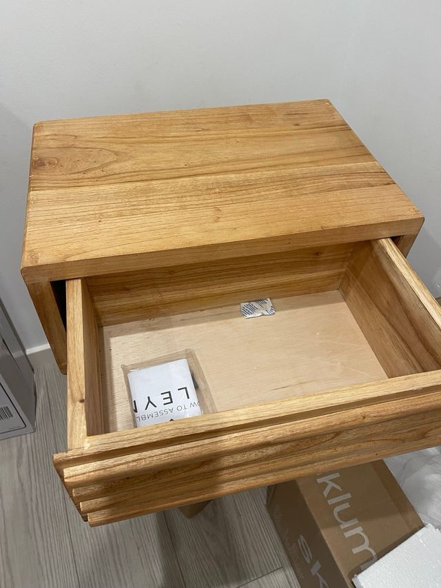 Pack 2 Mesitas Noche Flotantes Madera