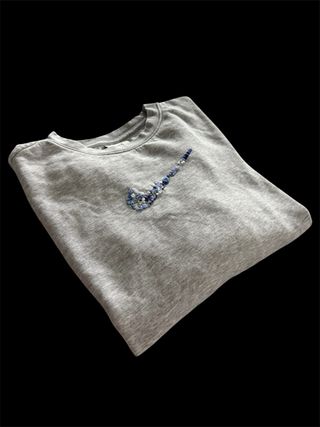 Felpa H&M grigia con logo ricamato