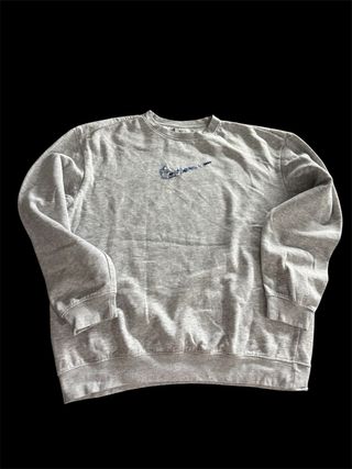 Felpa H&M grigia con logo ricamato