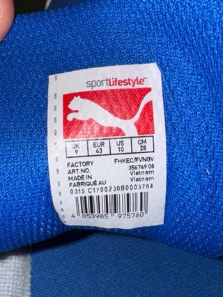 Zapatillas Puma Azul y Verde