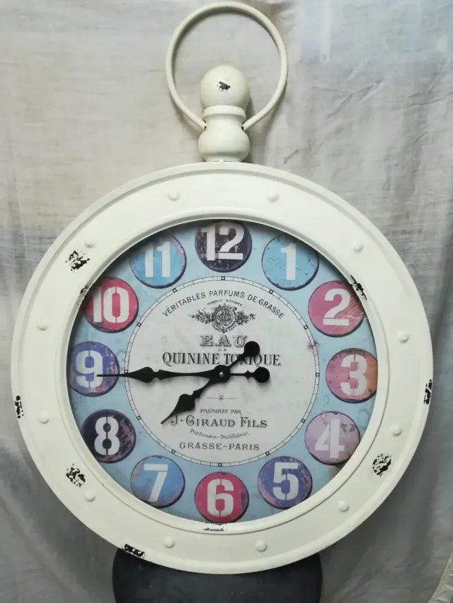 Reloj de Pared Grande Hierro Estilo Vintage