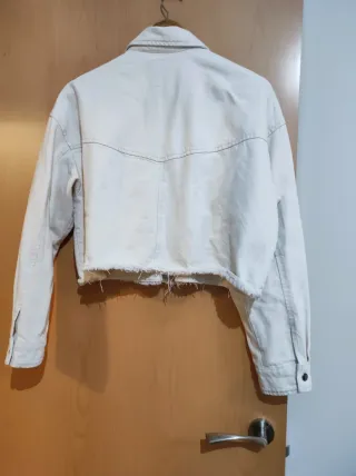 Cazadora vaquera cruda beige