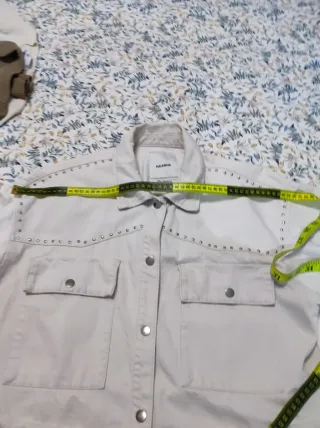 Cazadora vaquera cruda beige