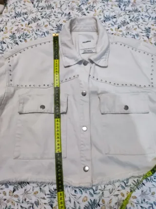 Cazadora vaquera cruda beige