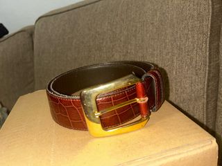 Cinturón MCM Vintage Granate Piel auténtica 