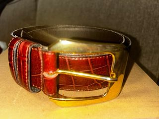 Cinturón MCM Vintage Granate Piel auténtica 