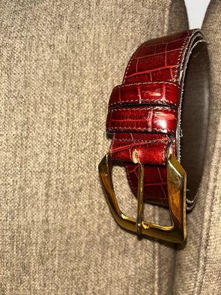 Cinturón MCM Vintage Granate Piel auténtica 